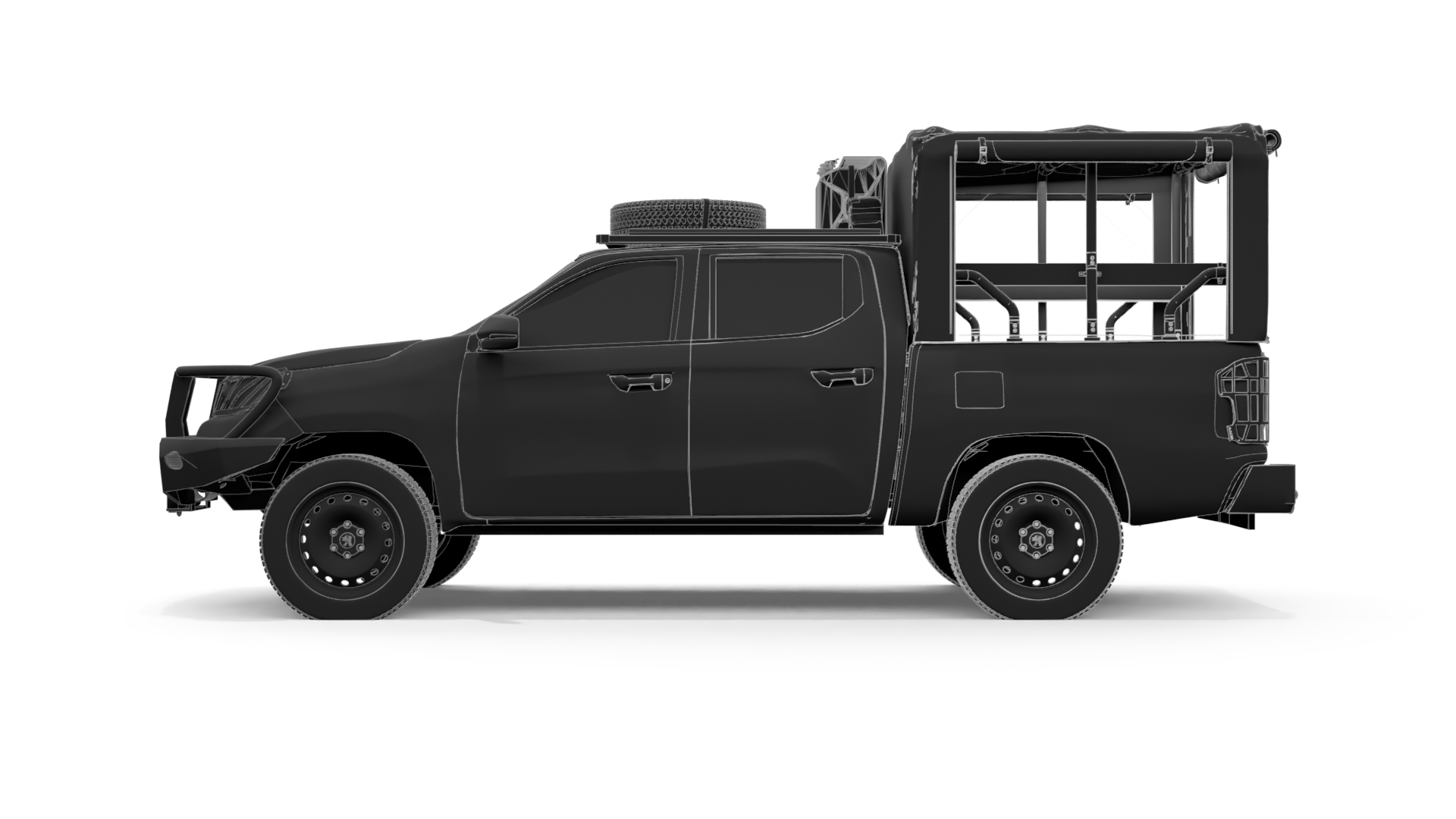Utility light pickup vehicle profile